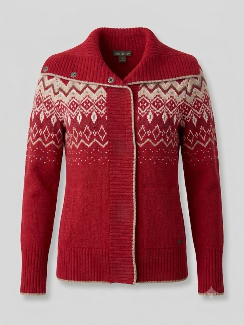 NWT Eddie Bauer Nordic Wool Fair Isle Cardigan